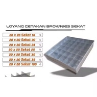 Brownie Pan and Dividers Size 20x20x4 Contains 16, 20, 24, 25, 30, 36, 8, 100 Holes Brownie Cake Pan