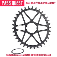 【CW】 PASS QUEST oval bike Chainring 30/32/34/36/38/40T MTB Narrow Wide Bicycle Chainwheel for deore xt M7100 M8100 M9100 12S Crankset