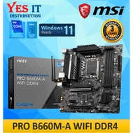 MSI PRO B660M-A WIFI DDR4 MOTHERBOARD + INTEL 12th / 13th GEN PROCESSOR