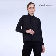 Guy Laroche Womans shirt wrinkle free light shirt เสื้อเชิ้ตผู้หญิง แขนยาว สีดำ G9YVBL
