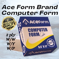 Premium Computer Form NCR Paper - 9.5" x 11" 2Ply NCR 1000Fans [W/W - W/Y - W/P]