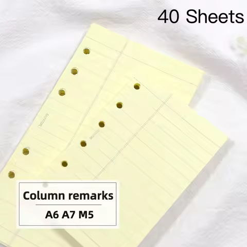 Fromthenon A6A7M5 Loose Leaf Paper Colorful Lined Sections for To DO List Organizing Notes Schedules