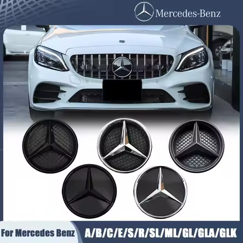 Front Grille Emblems For Mercedes Benz A W176 B W246 C W205 E W212 W207 S W217 R W251 SL R231 ML W16