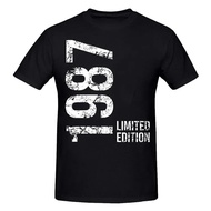 Novelty Awesome 37th 37 Years Retro Vintage 1987 T Shirts Graphic  Streetwear Short Sleeve Birthday 