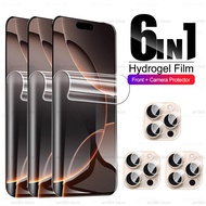 6in1 For iPhone 16 Pro Max Hydrogel Film HD Screen Protector iPhone16 Plus iPhone16Pro iPhone 16e Ca