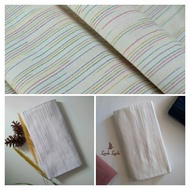 White Rainbow Drizzle Lurik Fabric Series Rainbow Drizzle Lurik Woven Fabric/