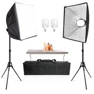 Julius Studio [2 Set] 20 x 28 inch Softbox LED Lighting Reflector Kit with 300W Equivalent LED Bulb 