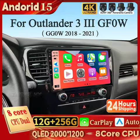 2K For Mitsubishi Outlander 3 III GF0W GG0W 2018 - 2021 Car Radio Multimedia Video Player Navigation