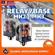 MK2 / MK3 Relay Base General Purpose Relay ( AC220V / AC110V / AC24V / DC24V / RELAY BASE)