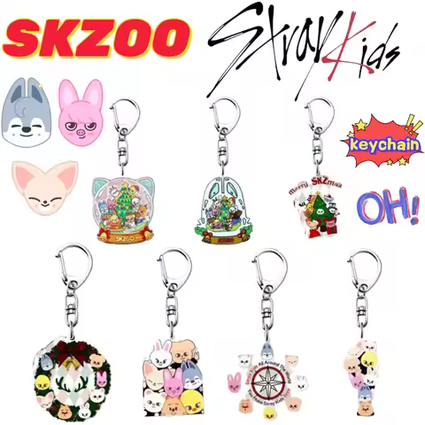 SKZOO Stray Kids Wolf chan Dwaekki PuppyM Personality Creative Acrylic Keychain Pendant Exquisite Gi