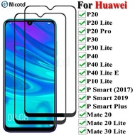 Tempered Glass For Huawei P40 P30 P20 Lite Pro PSmart 2019 Protective Glass For Huawei Mate 20 30 Lite Screen Protector
