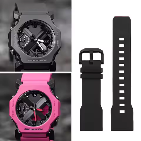 24mm Silicone Watch Strap for Casio G-Shock GA-2000 GA-2200 GA-2300 Watchband Sport Waterproof Brace