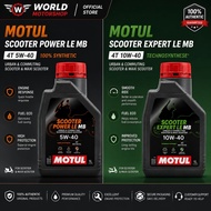 Motul Scooter Engine Oil 5W40 Power LE MB & 10W40 Expert LE MB For Scooter Maxi Scooter