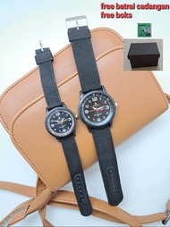 Jam Tangan Cauple Terbaru Army Sky Analog Strap Nilon