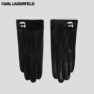 KARL LAGERFELD - IKON LEATHER GLOVES 246W3607