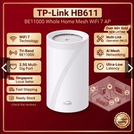[SG SELLER] TP-Link HB611-SGST WiFi 7 Router | 11Gbps Tri-Band | 2.5G Multi-Gig Port | EasyMesh Seam