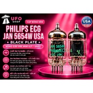 Philips ECG JAN 5654W USA - Rare Black Plate, upgraded pre mini 6J1/6AK5