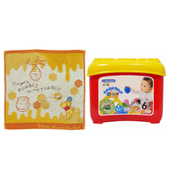 日本 Winnie The Pooh 手巾 + SOFT CLEMMY 軟身積木套裝 (配對款) 套裝