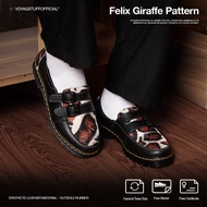 Voyagstuffofficial - Felix Giraffe Pattern - Men's Slip On Penny Loafers Shoes
