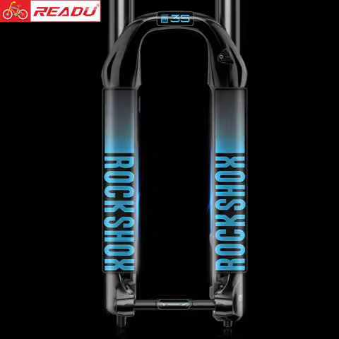 2D Flat Roshox XC35 Mountain Bike Front Fork Sticker - Multicolor (Black/White, Dark Grey, Bright Or