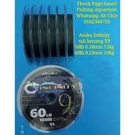 Asuka INFINITY X9 100m-600m 20Lb 0.10mm 8kg 30Lb 0.12mm 9.5kg 40Lb 0.14mm 11.50kg 50Lb 0.18mm 15kg 6