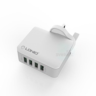 LDNIO A4403 4.4A Charger 4 USB Adaptor Auto ID Multi Ports USB Charger UK Wall Charger Wall Adapter 