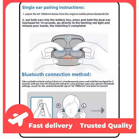 for Sony WF-1000XM4 Earphone Charging Case Replacement Noise Reduction Bean Compartment for Sony/Son
