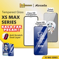AZEADA Clear HD Tempered Glass For IP XS Max Series Privacy 9D Tinted Screen Protector Templet Skrin