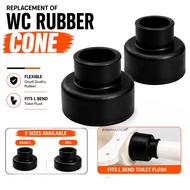 WC Rubber Boot for Toilet Bowl. WC Black Connector Cistern Rubber Boot. Getah Jamban WC