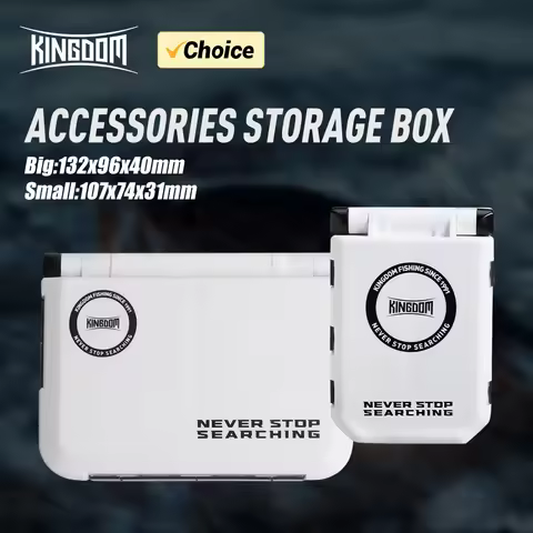 KINGDOM Fishing Tackle Box Mini Storage Case Fishing Spoon Hook Bait Storage Box Flying Fishing Tack