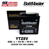 BATTMASTER Battery YTZ8V / Motorcycle for YAMAHA / HONDA