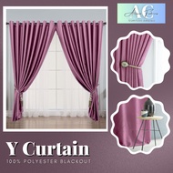 Acasia.curtain - Y4 Yasmine Hook/Eyelet Blackout Curtain (170cm-400cm)