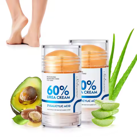 2 Pcs 60% Urea Foot Cream Stick with 2% Salicylic Acid, Foot Care Cream Moisturizer for Dry Cracked 