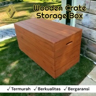 Wooden crate lid box Wooden storage box storage box 80x40x50 cm