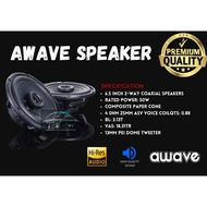 AWAVE 2 WAY SPEAKER  6.5 Inch 2-Way Coaxial Speakers /Rated Power: 50W /4 0hm 25mm ASV Voice coilQts