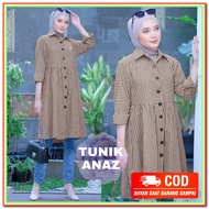 Lovely Tunic LatestWanita 2021 Wholesale Online Cheap Tunic Tops / JK416 Anaz Brown Check Tunic [Ga
