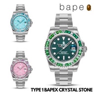 🇯🇵日本代購 A BATHING APE TYPE 1 BAPEX CRYSTAL STONE  猿人手錶 Bape手錶 Bapex watch Bapex 1J70-187-012 生日禮物 聖誕禮物 情人節禮物 週年禮物 Birthday gift Christmas present