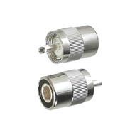 10pcs UHF PL259 Male Screwed Coupling Connector Solder RG5 RG6 5D-FB LMR300 Cable Straight New