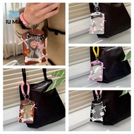 IU MISS KT Cat Cartoon Card Holder PVC Rectangle Cute Card Protectors Trendy Storage Kawaii Card Cover Students