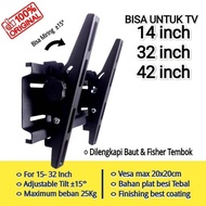 Braket Tv LEd Universal 14 - 42 inch Braket Tv Lcd Tv Tembok Gantung