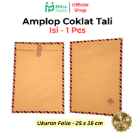 Amplop Coklat Tali Folio 1 pcs / Amplop Dinas Amplop Packing