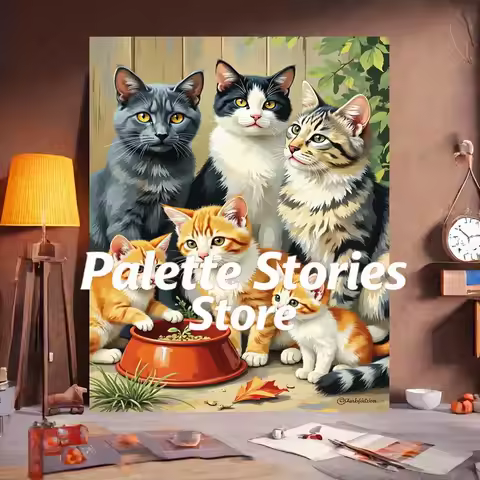 Frameless 1pcs One Paint by Number Set, Suitable for Beginners And Adults, Perfect for Families And 