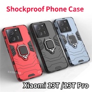 Xiaomi 13T Pro 2023 Hard Armor Shockproof Casing For Xiaomi 13T 13 T T13 13TPro Xiaomi13T Pro 2023 Housing Stand Holder Phone Case Magnetic Ring Back Cover