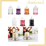 [Amleso2] Cloche Candle Holder with Top Handle for Nuts Display