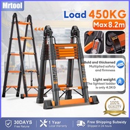 Telescopic Ladder Foldable Aluminum Heavy Duty Home portable step ladder Max 8.2m Tangga Lipat