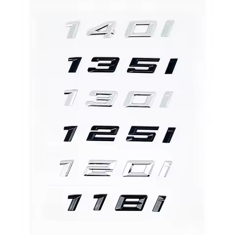 Old Style ABS Alphanumeric Trunk Badge for BMW 1 Series E81 E82 E87 E88 F20 F21 - 116i 118i 120i 125