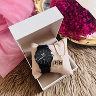 Braided Lockets Watch And Photo Locket Necklace With Box