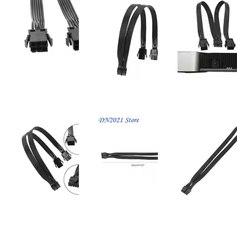 F3KE PCIe 5.0 12VHPWR 2x 6Pin to 12Pin Graphics Card Power Adapter Cable for RTX3070 RTX3090 Power S