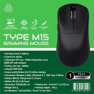เมาส์เกมมิ่งไร้สาย Bluetooth/Wireless/Wired มี Macro Software   EGA Type M15 Gaming Mouse