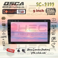 LAYAR OSCA SC-9399 26/64 GB 9" Inch Android Head Unit Tape TV Car Screen + Reverse Camera